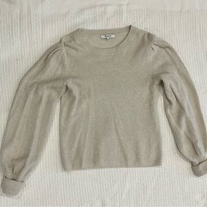 Madewell Balloon Sleeve Cream Sweater
